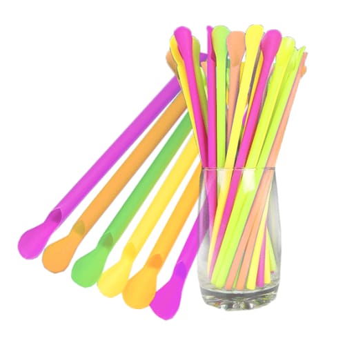 6mm Straw With Spoon (50)