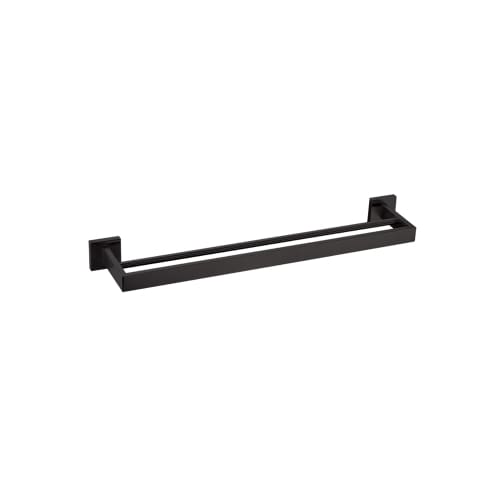 Towel Rail Double Matt Black Chromecater Mba-7