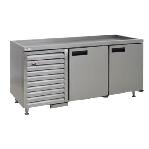 1.8m - 2 Door Steel Underbar Fridge Self Contained Cabinet