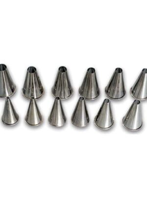 12pc Plain Nozzle Set S/steel Nss0012