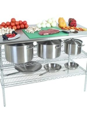 2tier Plain Top Work Table S/s Wts0002