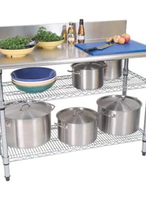 2tier Splash Back Work Table Wts1002