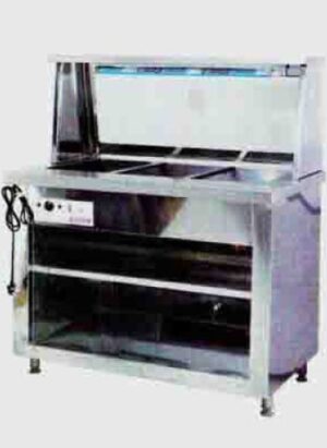 3 Division 1135mm Bain Marie With Sneeze Guard Econo Fm