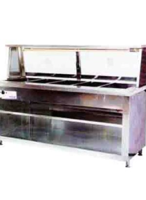 5 Division 1860mm Bain Marie With Sneeze Guard Econo Fm