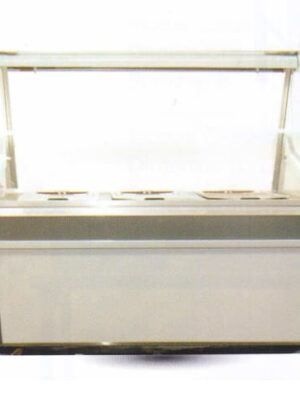 5 Division Curved Glass Bain Marie Cabinet Cgbm5-ew
