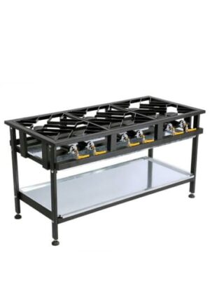 6 Burner Boiling Table Staggered Commercial