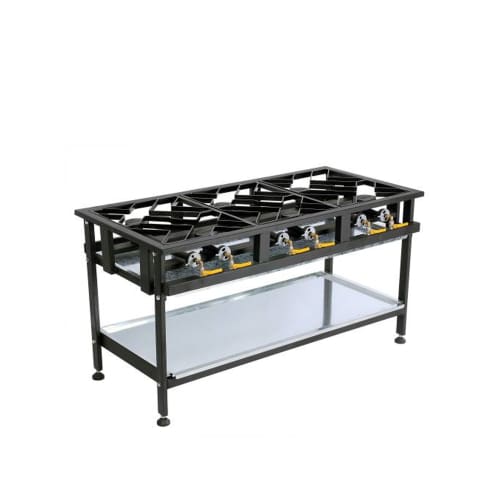 6 Burner Boiling Table Staggered Commercial Anvil Btg3006