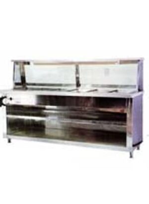 6 Division 2230mm Bain Marie With Sneeze Guard Econo Fm