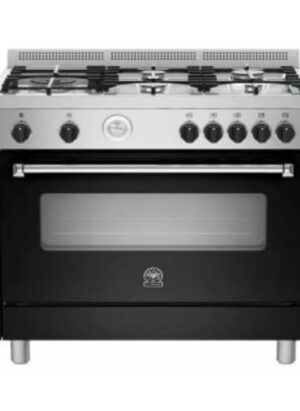 90cm Gas Hob & Electric Oven Black La Germania Americana
