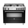 90cm Gas Hob & Electric Oven Black La Germania Americana