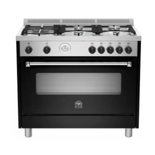 90cm Gas Hob & Electric Oven Black La Germania Americana