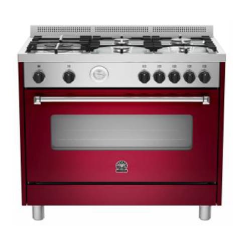 90cm Gas Hob & Electric Oven Burgundy La Germania Americana