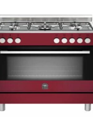 90cm Rustica Gas Hob / Electric Oven Burgundy La Germania