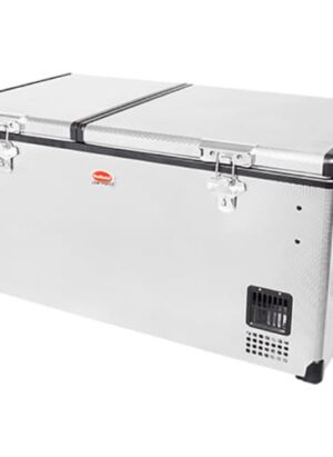 92.5l Dual Compartment Stainless Steel Fridge/freezer Ac/dc