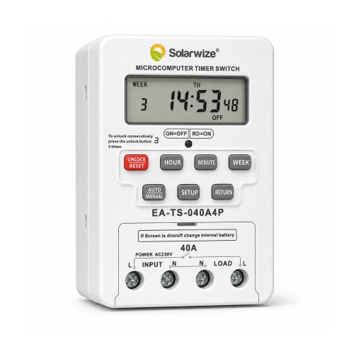 Digital Programmable Timer 16 Zone 40Amp 220_240 Volts EA-TS-040A4P