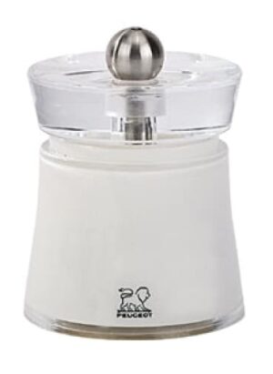 Bali Acrylic White 8cm Salt Mill (6) Peu25793