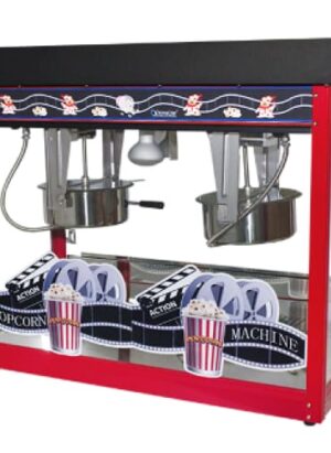 8oz X2 Red & Black Popcorn Machine Chromecater Pop6a-2