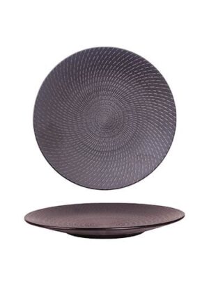 Black Swirl Round Coupe Plate 31cm (12) Laak6110031/039021a