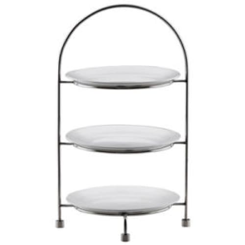 Tea Cake Stand 3 Tier - 18/10 S/steel L256 x W256 H421mm