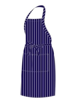 Chefs Uniform Bib Apron Black Chalk Stripe Chef E-quip