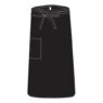 Chefs Uniform Bistro Black Apron Chef E-quip Uni4022