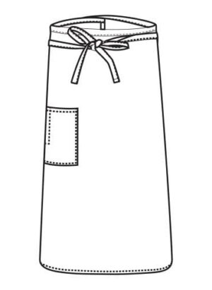 Chefs Uniform Bistro White Apron Chef E-quip Uni4023