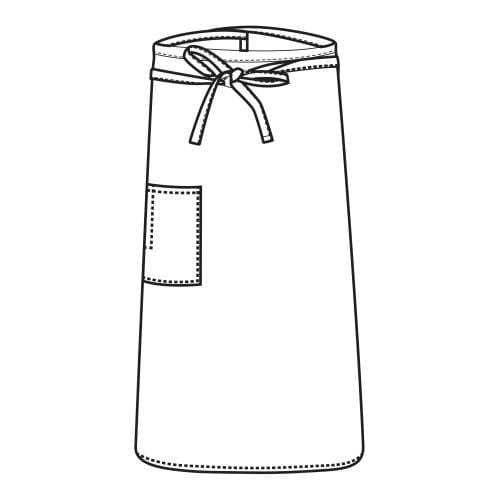 Chefs Uniform Bistro White Apron Chef E-quip Uni4023