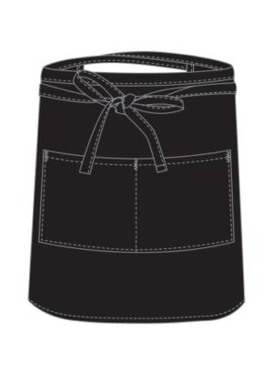Chefs Uniform Black Bar Apron Chef E-quip Uni4020