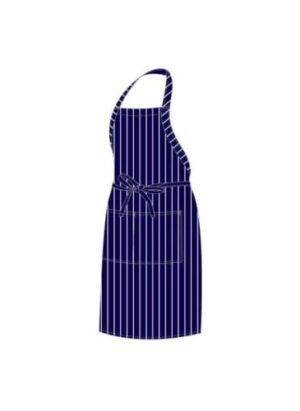 Chefs Uniform Full Bib Apron Butchers (blue) Stripe Chef