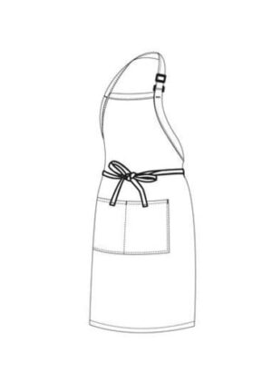 Chefs Uniform Full Bib White Apron Chef E-quip Uni4019