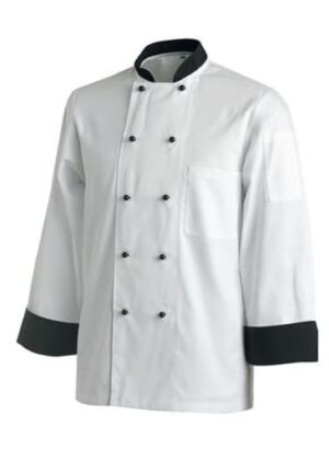 Chefs Uniform Jacket Contrast Long - Medium Chef E-quip