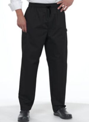 Chefs Uniform Trouser Black Zip x Small Chef E-quip Uni3060