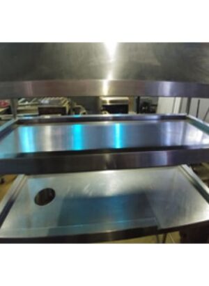 Dirty Table 1700mm 2 Shelf With Canopy (used) Sh028/2019/02