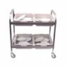 Dish Clearing Trolley S/steel With 4 Tote Boxes 870 x 545