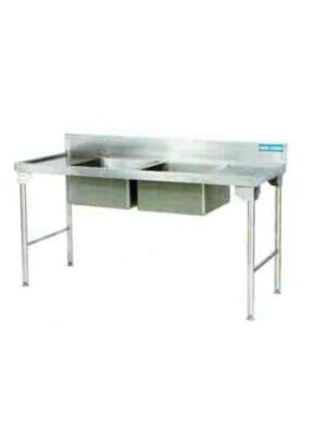 Double Bowl Sink 1800mm S/steel Legs Left Ezwh1011o7