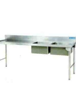 Double Bowl Sink 2300mm S/steel Legs Left Ezwh1014o7