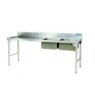 Double Bowl Sink 2300mm S/steel Legs Left Ezwh1014o7