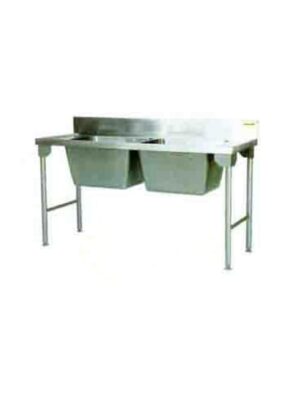 Double Pot Sink 1700mm Mild Steel Legs Sdsn1023o7