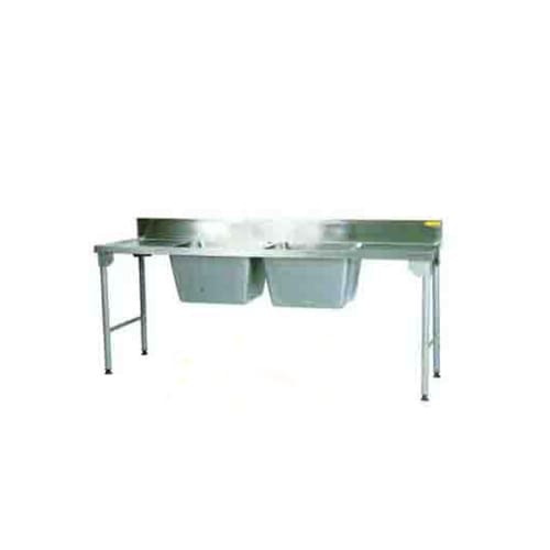 Double Pot Sink 2300mm Mild Steel Legs Centre Sdsn1024o7