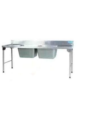 Double Pot Sink 2300mm S/steel Legs Right Ezwh1026o7