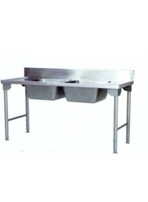 Econo Double Bowl Sink 1700mm Mild Steel Legs Pkpdbsmsl1700