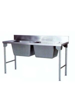 Econo Double Pot Sink 2300mm S/steel Legs Pkpdpsssl2300