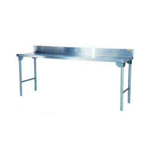 Econo Splash Back Table 2300mm Stainless Steel Legs