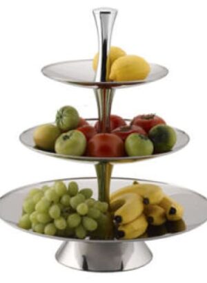 Fruit Stand S/steel - 3-tier 18/10 D375 x H530mm Fts0003
