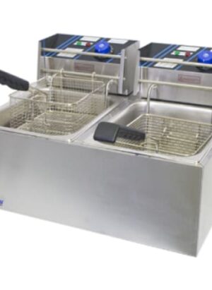 8lt Fryer Double Electric Chromecater Df-89