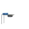 Inlet Table + Sink 1150mm Boxed Edge Incl Splashback Its1150
