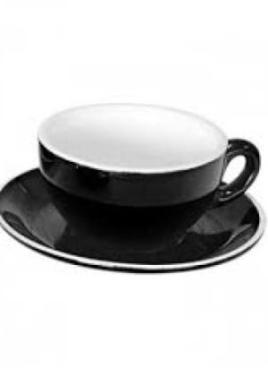 Italian - Black Cappuccino Saucer 14cm (12) Gs-r816s-b