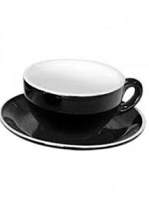 Italian - Black Open Cappuccino Cup 21cl (12) Gs-r815c-b