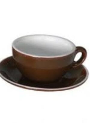Italian - Brown Cappuccino Saucer 14cm (12) Gs-r816s-br
