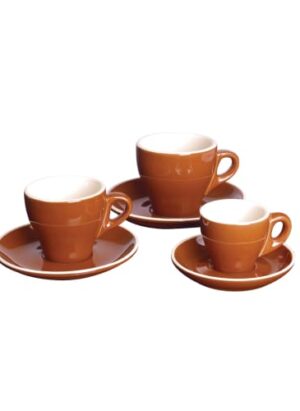 Italian - Brown Cappuccino Saucer 16cm (12) Gs-r813s-br